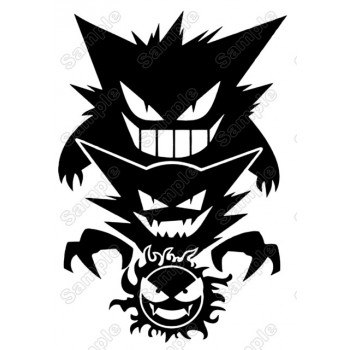 Pokemon Gengar Shirt Iron On Transfer Vinyl HTV #1