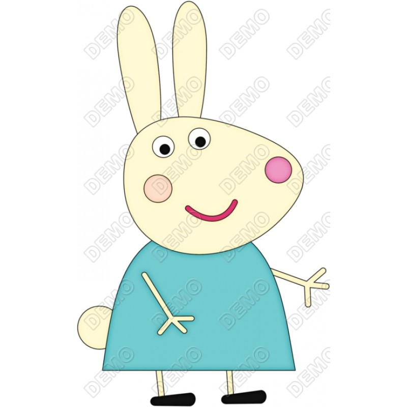 Rebecca Rabbit  Peppa T Shirt Iron on Transfer Decal