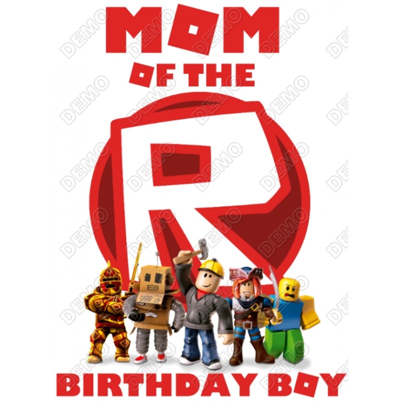 Roblox Family Member  Birthday Custom  T Shirt Iron on Transfer Decal