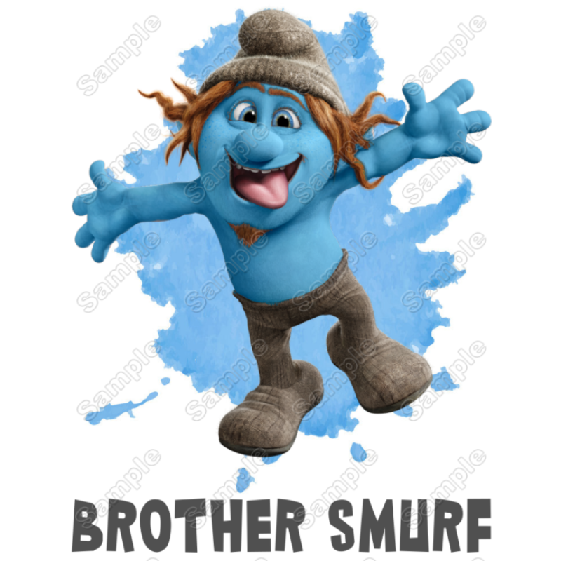 Smurf Brother Family Member Birthday Custom T Shirt Iron on Transfer Decal by www.shopironons.com