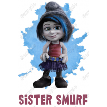 Smurf Sister Family Member Birthday Custom T Shirt Iron on Transfer Decal by www.shopironons.com