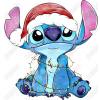 Lilo & Stitch  Christmas  T Shirt Heat Iron on Transfer #2