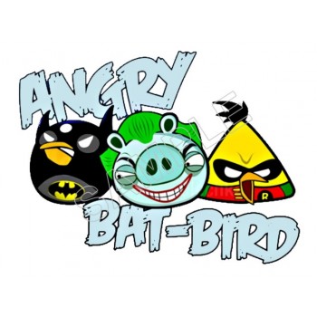 Angry Birds  Batman T Shirt Iron on Transfer Decal #71