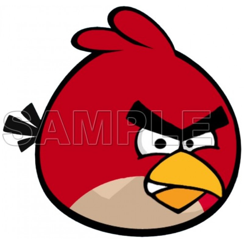 Angry Birds Red Bird T Shirt Iron on Transfer  Decal  #7