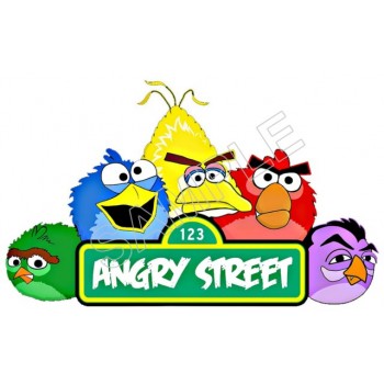 Angry Birds  Sesame Street T Shirt Iron on Transfer Decal #70