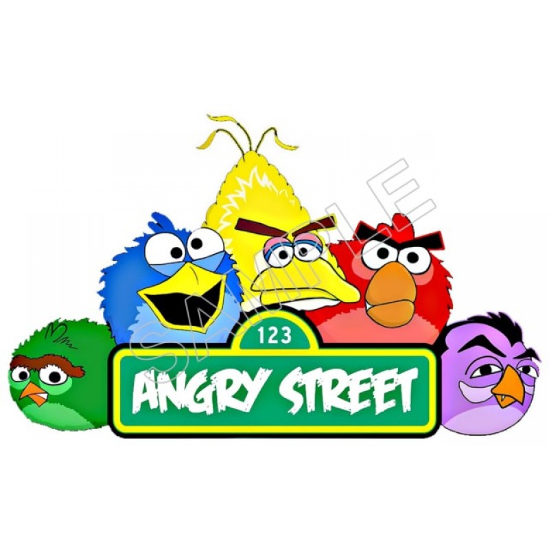 Angry Birds  Sesame Street T Shirt Iron on Transfer Decal #70