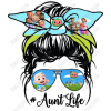 Cocomelon Messy Bun  AuntLife T Shirt Iron on Transfer Decal 