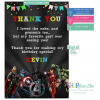 Avengers Birthday Invitation Superheros   for  Boy Digital Template Editable PDF + Free Thank You Card