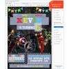 Avengers Birthday Invitation Superheros   for  Boy Digital Template Editable PDF + Free Thank You Card