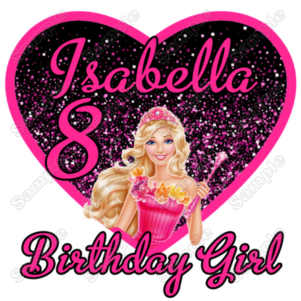 Barbie Birthday Personalized Custom T Shirt Iron on Transfer Decal 9