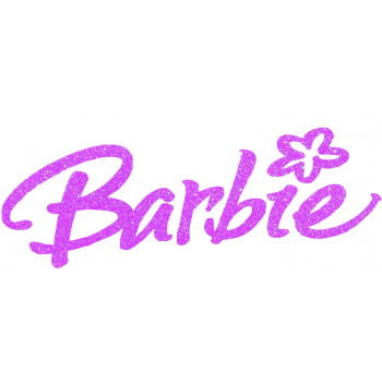 Barbie Iron On Logo Heat Transfer Vinyl HTV Glitter 