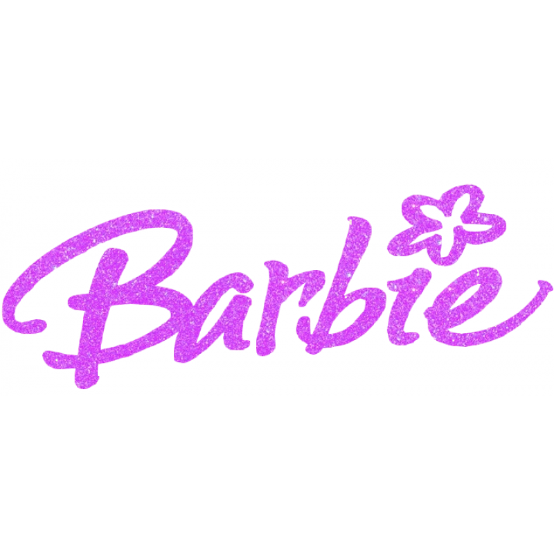 Barbie Iron On Logo Heat Transfer Vinyl HTV Glitter