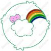 Bashful Heart Care Bear  Symbol  T Shirt Iron on  Transfer Decal