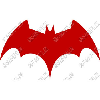 Batman Logo Red T Shirt Iron on Transfer  Decal  #16