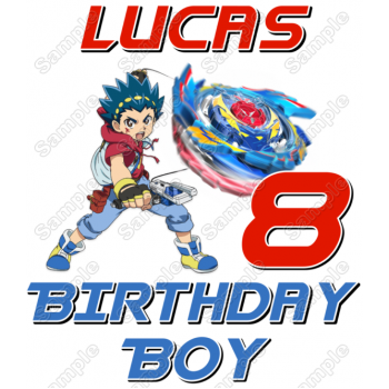 BeyBlade Birthday Personalized Custom T Shirt Iron on Transfer Decal #8