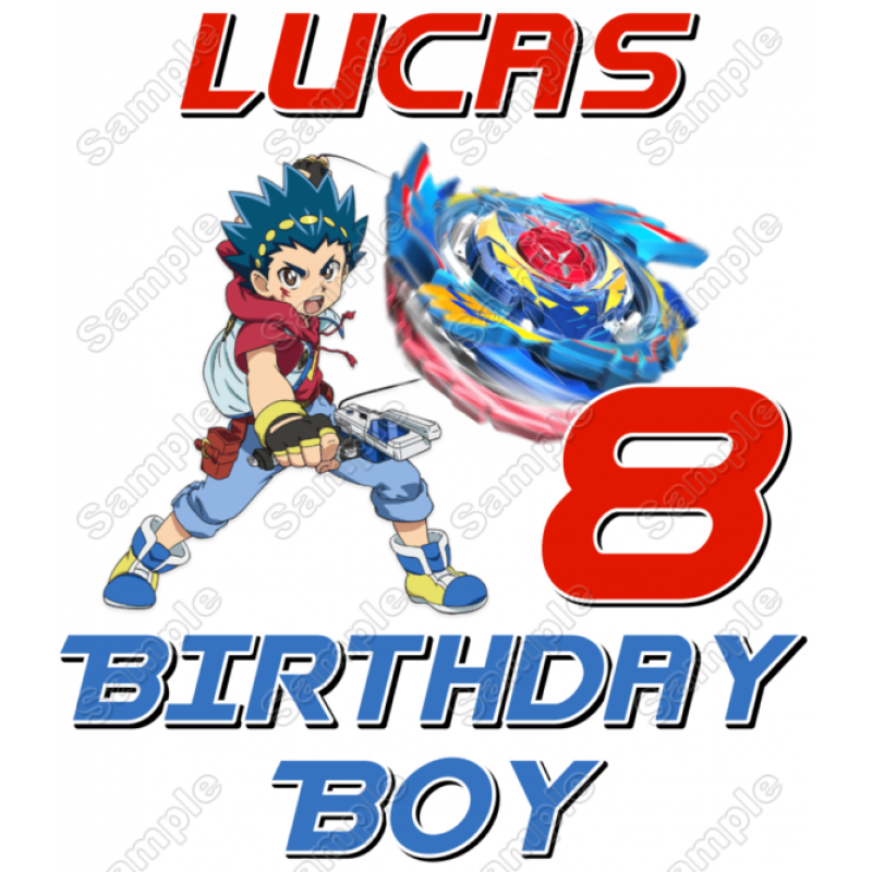 BeyBlade Birthday Personalized Custom T Shirt Iron on Transfer Decal #8