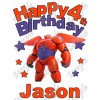 Big Hero Baymax  Birthday  Personalized  Custom  T Shirt Iron on Transfer Decal #5