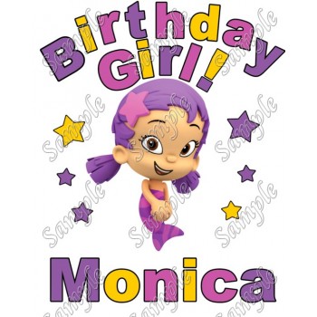 Birthday Girl Bubble Guppies Oona  Personalized Custom T Shirt Iron on Transfer Decal #23