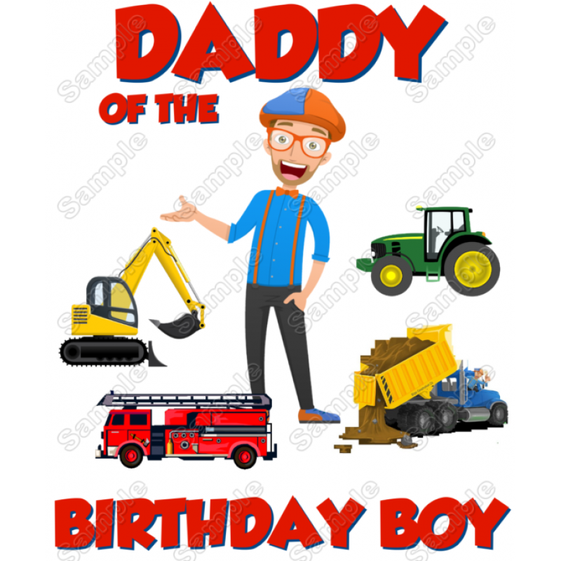 Blippi Family Member  Birthday Custom  T Shirt Iron on Transfer Decal