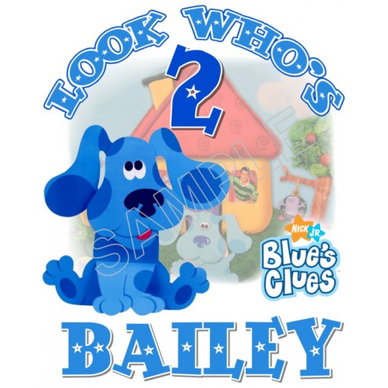 Blues Clues  Birthday Personalized Custom T Shirt Iron on Transfer Decal #2