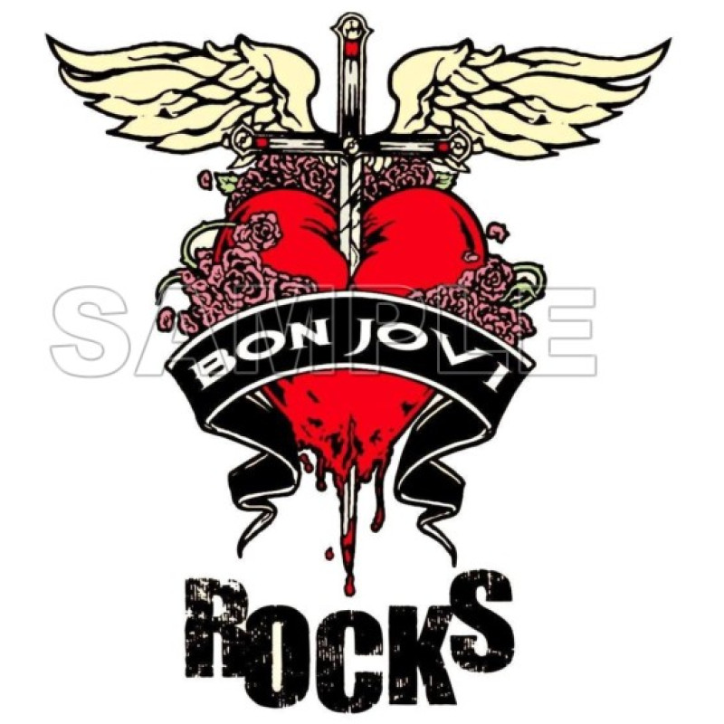 Bon Jovi  T Shirt Iron on Transfer Decal #1