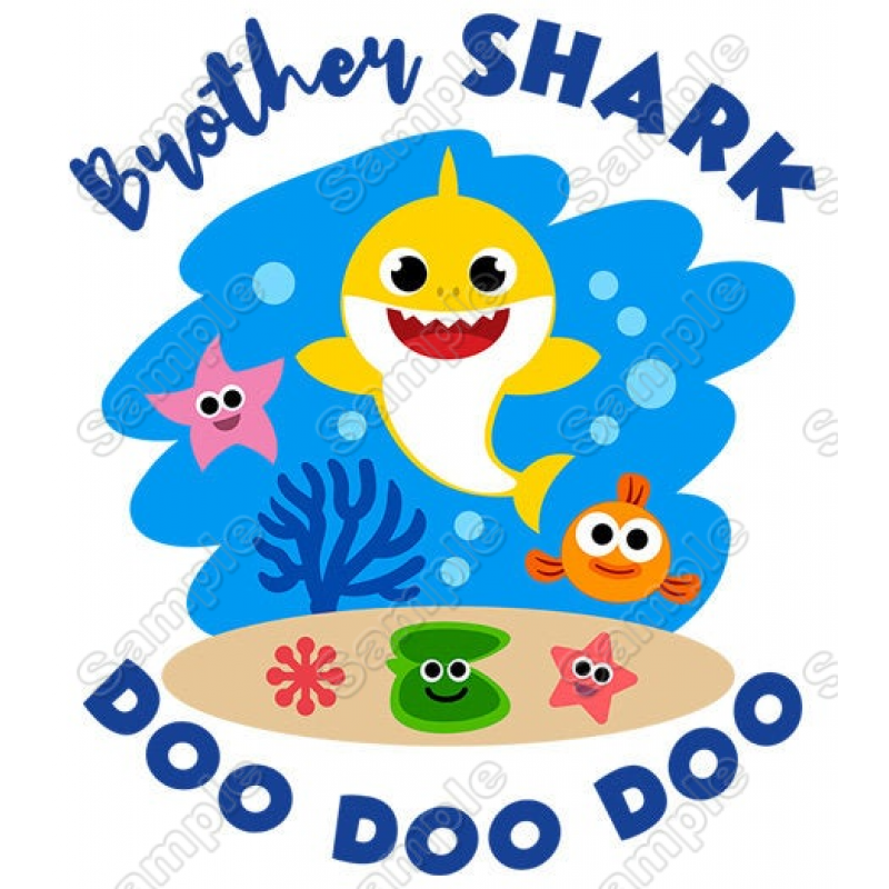 Baby Shark Family  Member  Custom  T Shirt Iron on Transfer