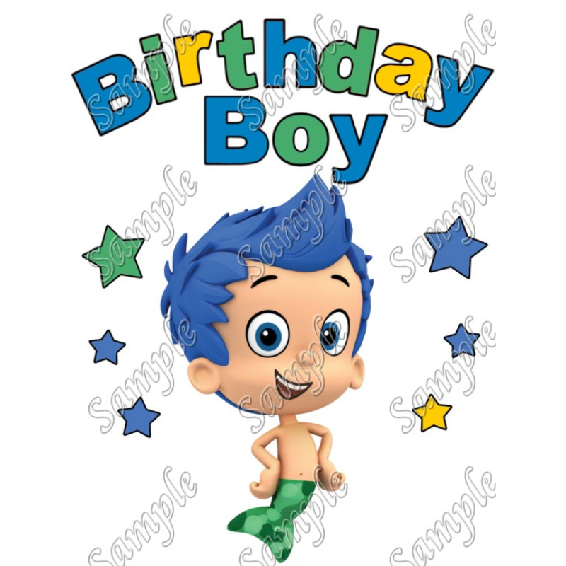 Bubble Guppies Birthday Boy  Personalized  Custom  T Shirt Iron on Transfer Decal #1