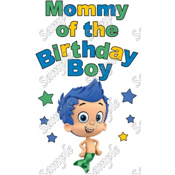 Bubble Guppies Mommy of the Birthday Boy  Personalized  Custom  T Shirt Iron on Transfer Decal 