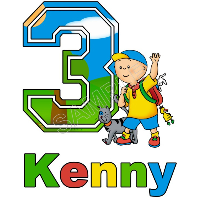 Caillou Birthday  Personalized  Custom  T Shirt Iron on Transfer Decal #1