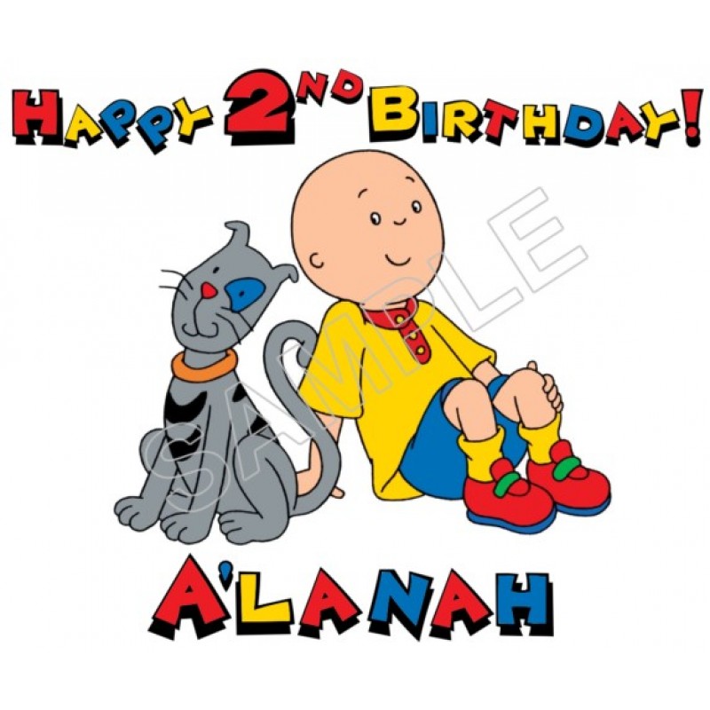 Caillou  Birthday Personalized Custom T Shirt Iron on Transfer Decal #48