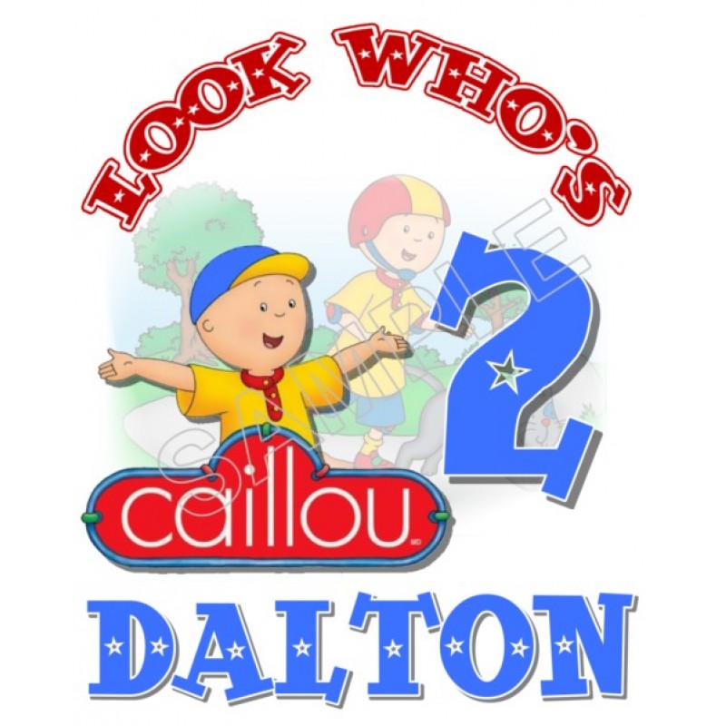 Caillou  Birthday Personalized Custom T Shirt Iron on Transfer Decal #81