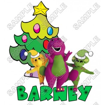 Christmas Barney  T Shirt Iron on Transfer Decal #42