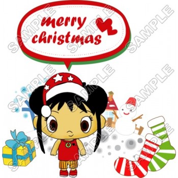 Christmas  Ni Hao Kai - lan  T Shirt Iron on Transfer Decal #79