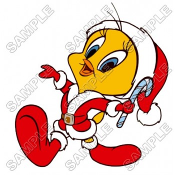 Christmas  Tweety  T Shirt Iron on Transfer Decal #78