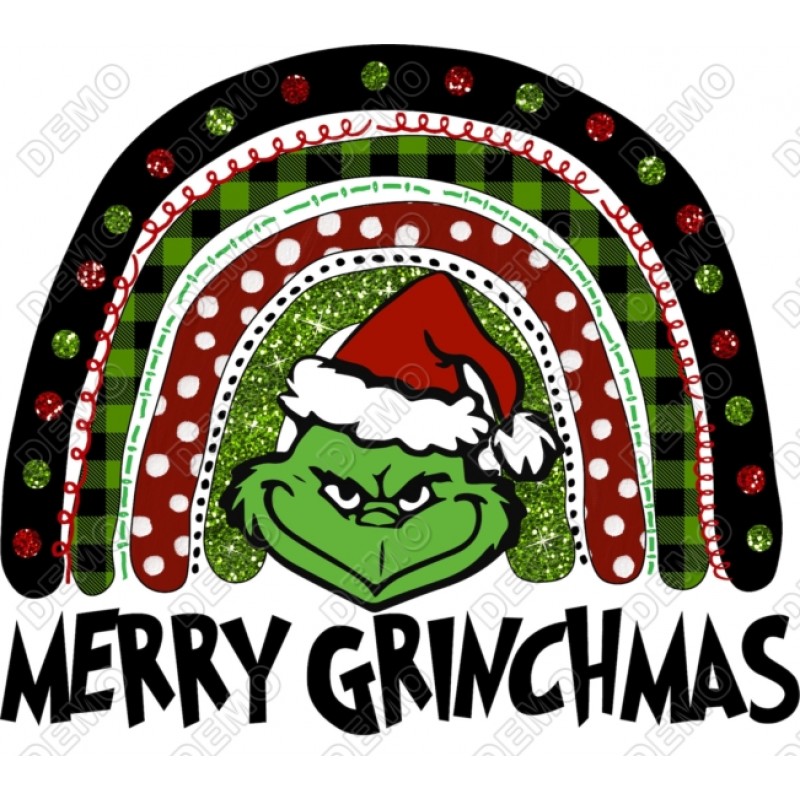 Christmas Merry Grinchmas  T Shirt Heat Iron on Transfer Decal