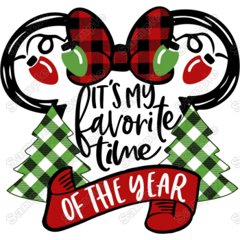  Christmas Favorite Time T Shirt Iron on Transfer Decal 