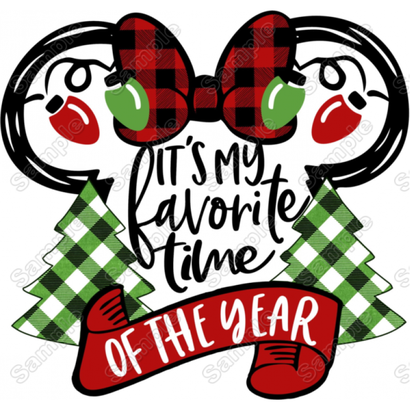 Christmas Favorite Time T Shirt Iron on Transfer Decal