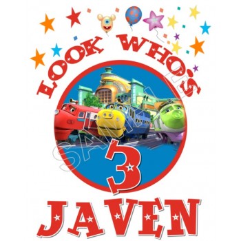 Chuggington  Birthday Personalized Custom T Shirt Iron on Transfer Decal #84