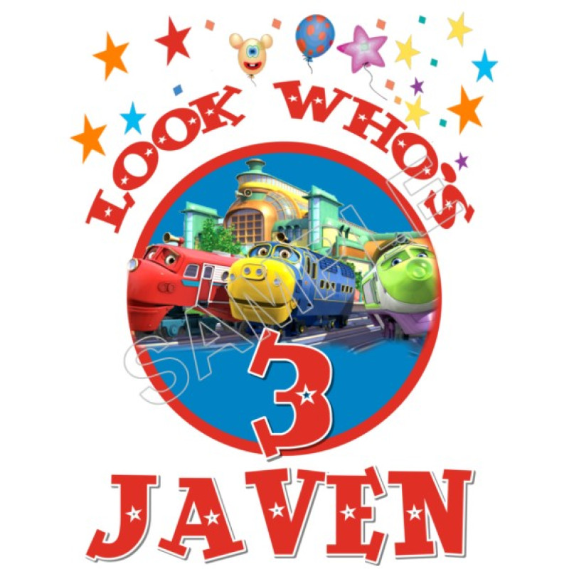 Chuggington  Birthday Personalized Custom T Shirt Iron on Transfer Decal #84