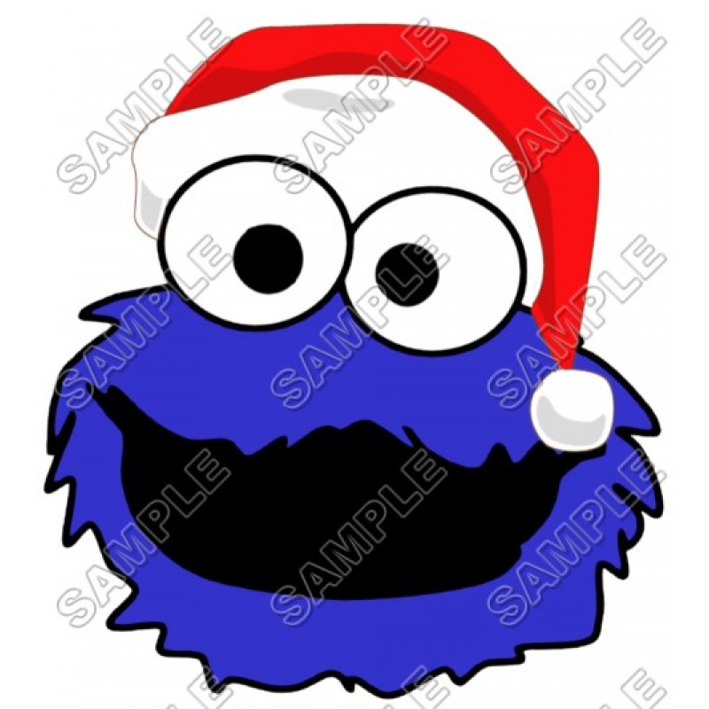 Cookie Monster  Santa Christmas  T Shirt Iron on Transfer  Decal #52