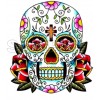 Day of the Dead  Día de Muertos Skull T Shirt Iron on Transfer Decal #8