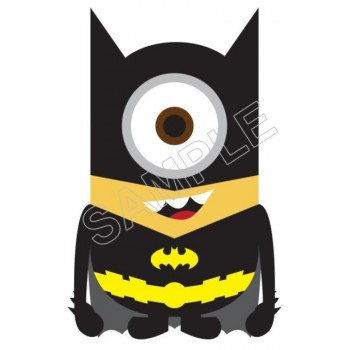 Despicable Me Minion Batman T Shirt Iron on Transfer  Decal  #57