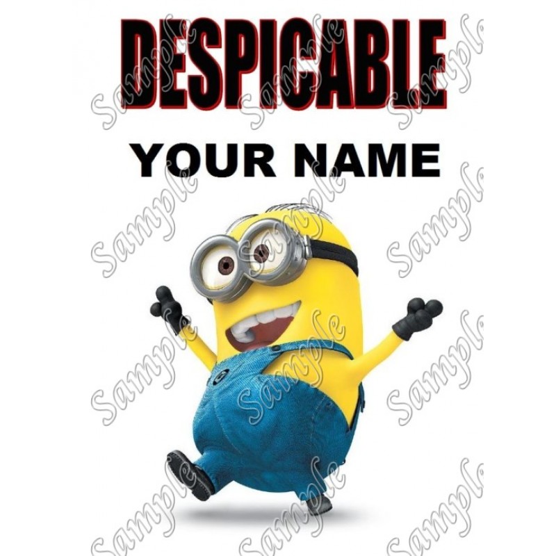 Despicable Me Minion Custom Personalized  T Shirt Iron on Transfer Decal #89