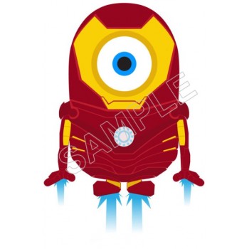 Despicable Me Minion Iron Man T Shirt Iron on Transfer  Decal  #56