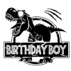 Dinosaur Birthday Boy  Iron On Transfer Vinyl HTV #1