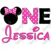 Disney Birthday Personalized Mickey Mouse for Girl  Iron on Transfer Decal #2