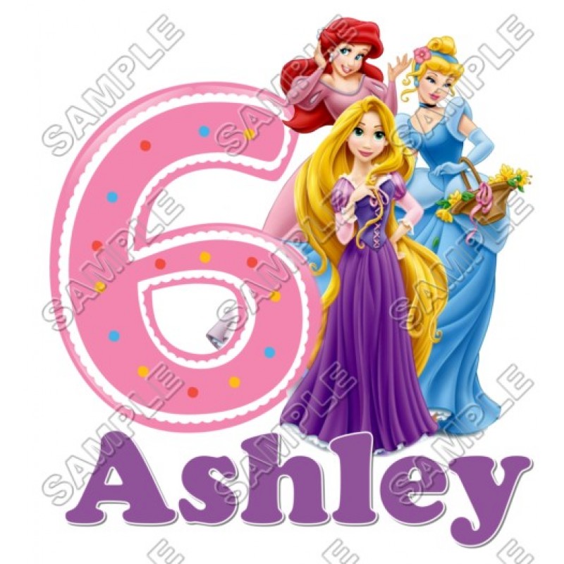 Disney Princess Tangled  Birthday  Personalized  Custom  T Shirt Iron on Transfer Decal #28