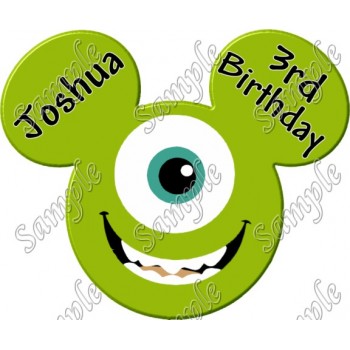 Disney  Vacation  Mike Wazowski  Custom  Personalized  T Shirt Iron on Transfer Decal #27