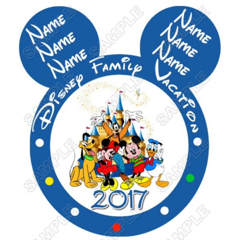 Disney World Disneyland Vacation  Personalized  Custom  T Shirt Iron on Transfer Decal #1