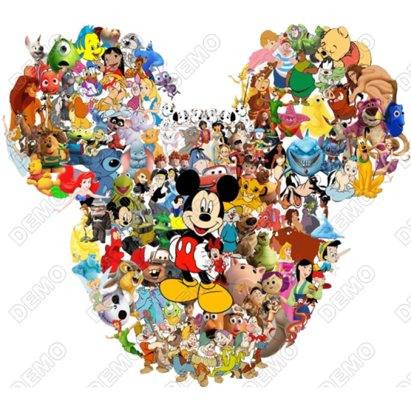 Disney Characters Mickey ears  T Shirt Iron on Transfer Decal